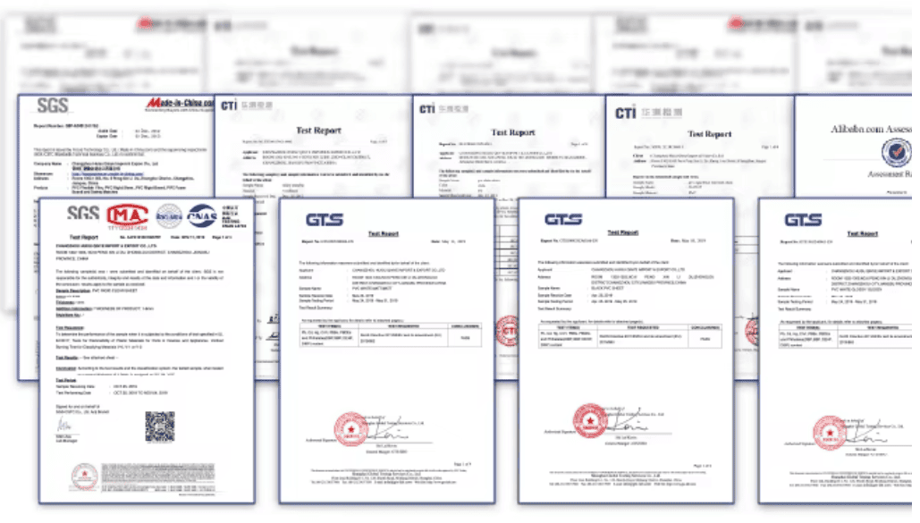 pvc film certifications